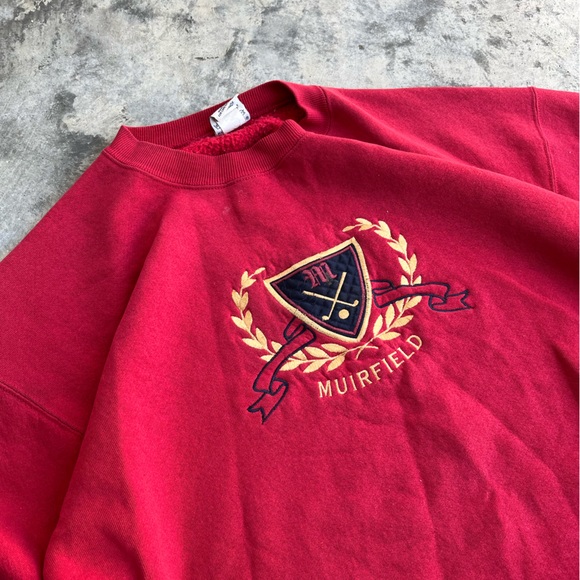 Muirfield Red Men's Sweater - Picture 2 of 7